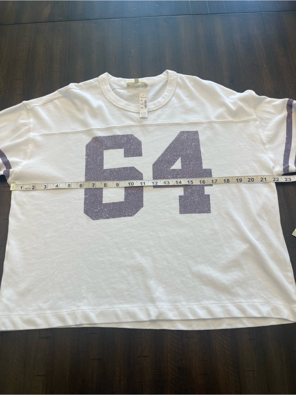 Madewell NWT Relaxed Crewneck Graphic 64 Tee in White And lavender/blue OA312 - Picture 6 of 10